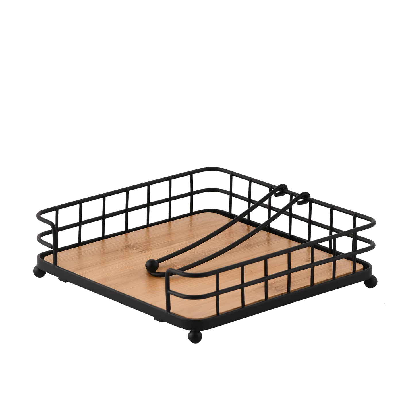 Dosthoff Iron Grid Napkin Holder with Bamboo MB07 - Lunaz Shop