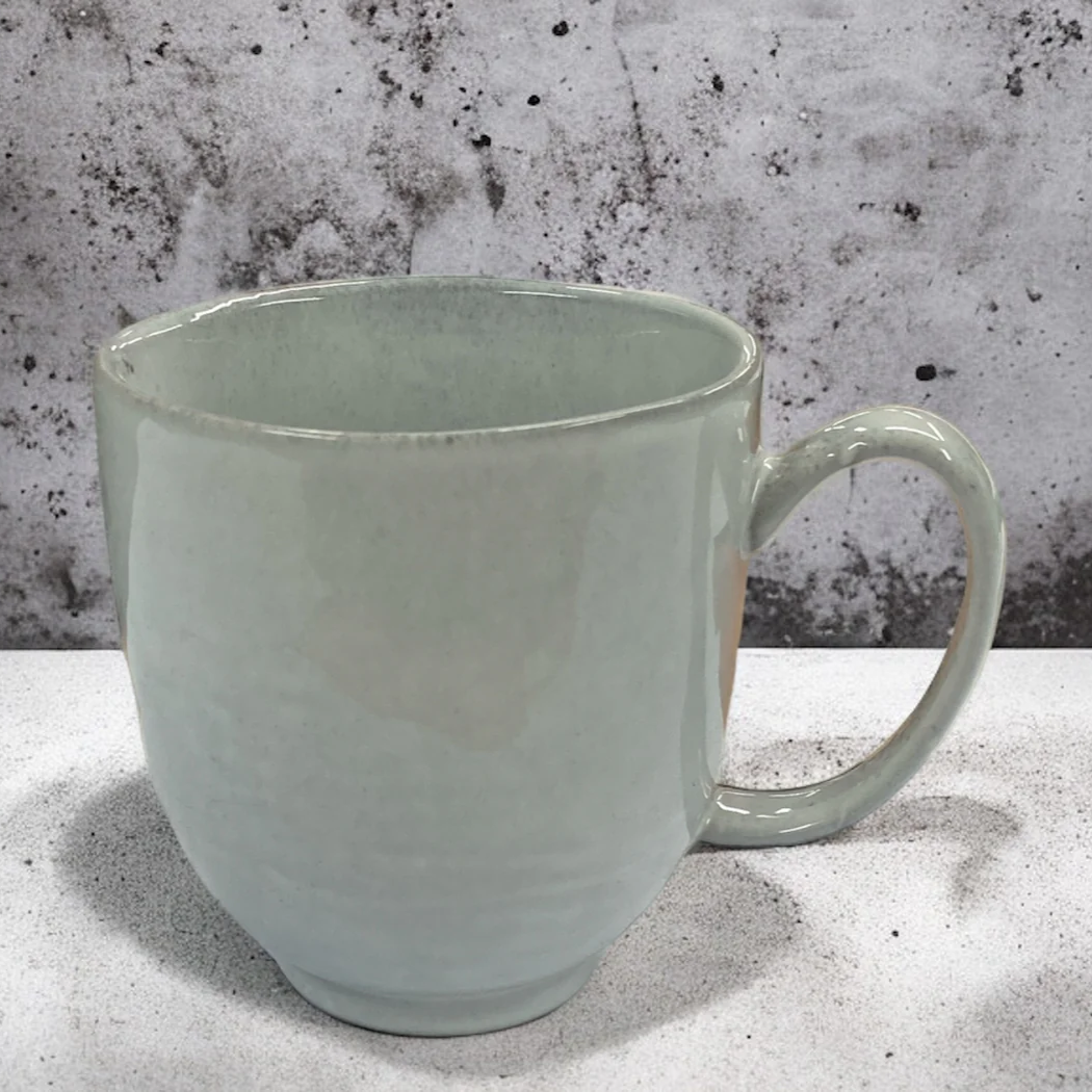 Dosthoff Reactive Glaze Gray Footed Mug 380 ml - Lunaz Shop