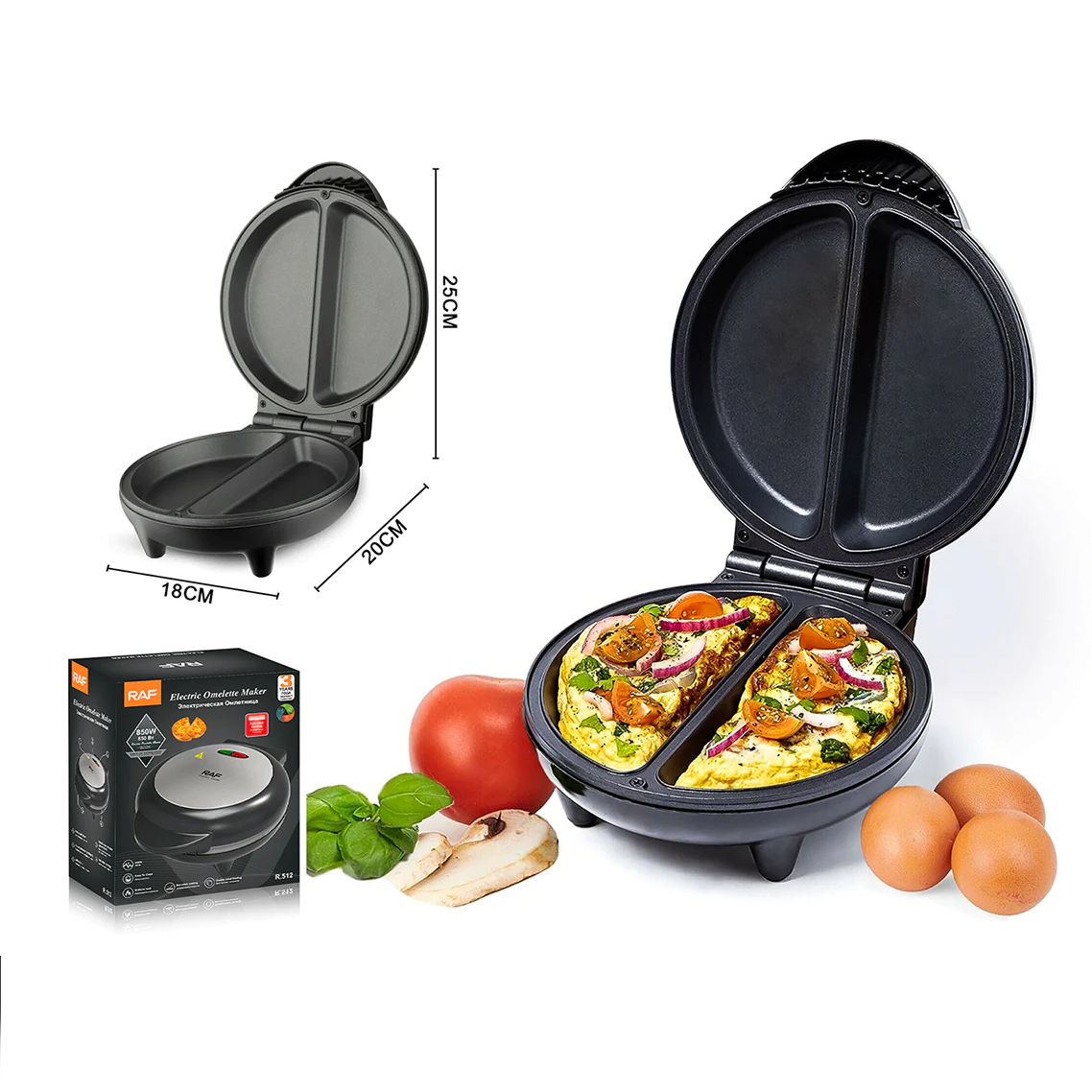 Electric Omlette Maker 850W - Lunaz Shop