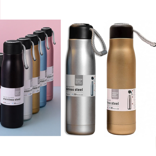 Fashion Sports Bottle Stainless Steel with Rope 500 ml - Lunaz Shop