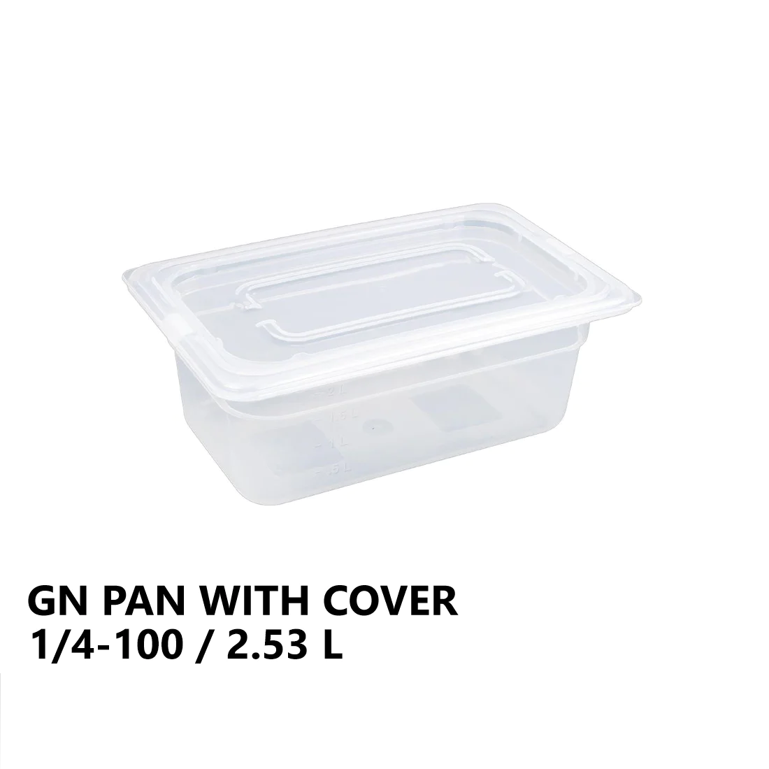 Gastronorm Plastic Storage Container 1/4 100 mm - 2.53L - Lunaz Shop