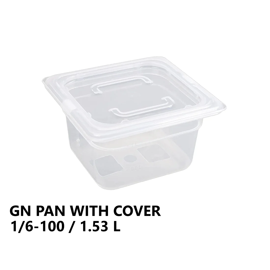 Gastronorm Plastic Storage Container 1/6 100 mm - 1.53L - Lunaz Shop