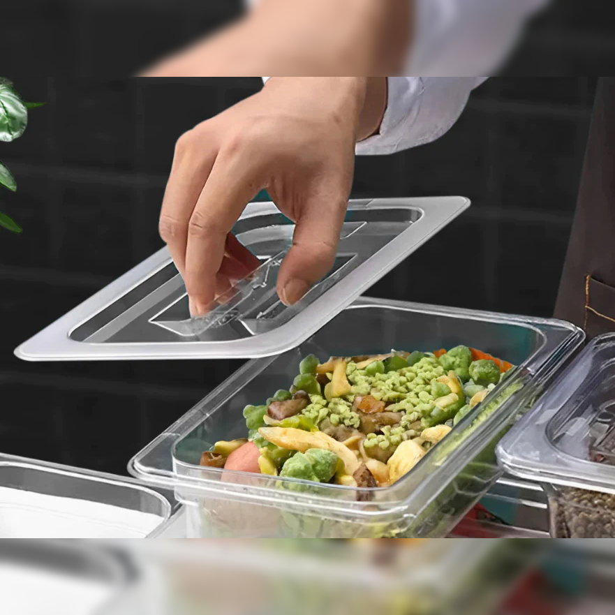 Gastronorm Polycarbonate Container Cover 1/4 - Lunaz Shop