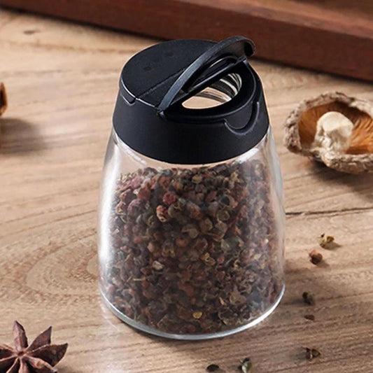 Glass Spice Shaker with Double Option Plastic Cap - Lunaz Shop