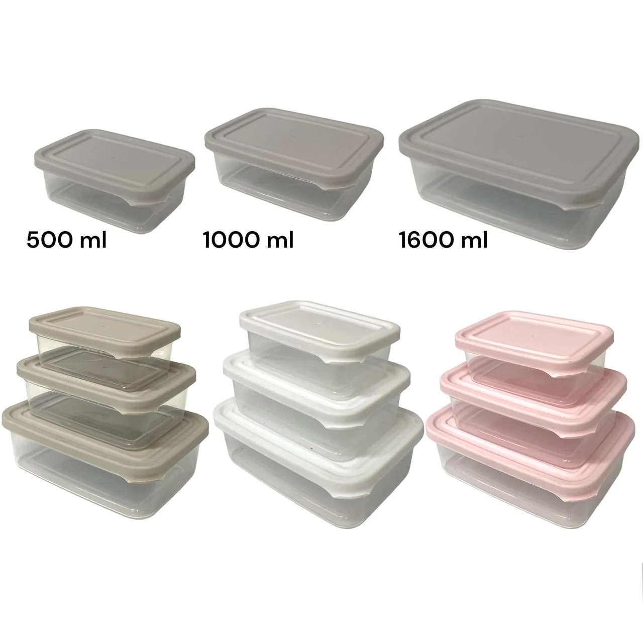 Gold-Med Rectangular Food Storage Set of 3 - Lunaz Shop