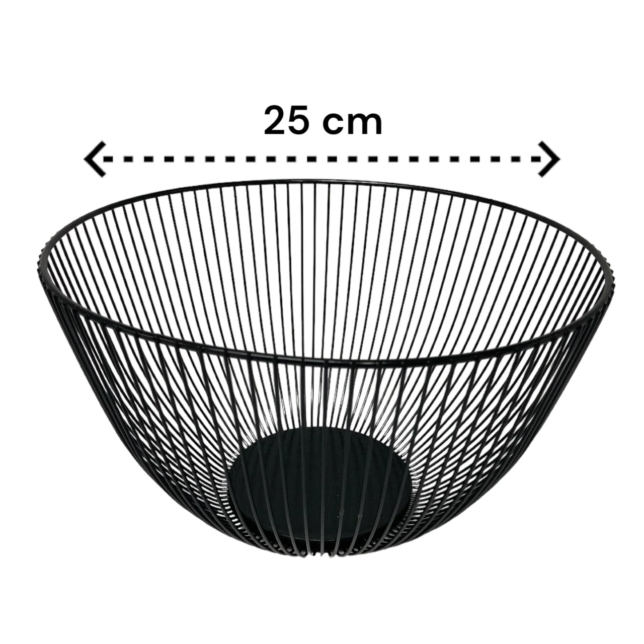 High Metal Fruit Basket Black - Lunaz Shop