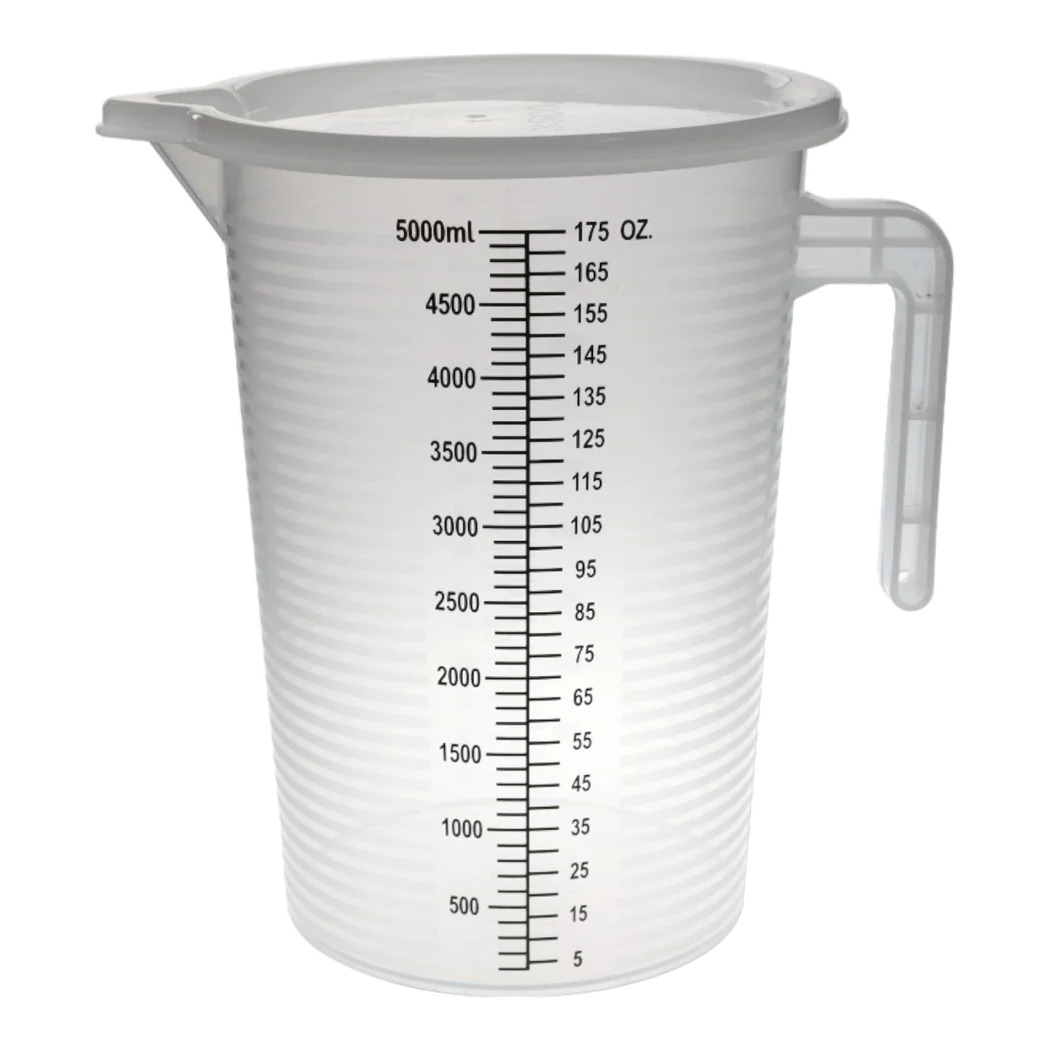 High Quality Plastic Measuring Cup w Cover 5000 ml - Lunaz Shop