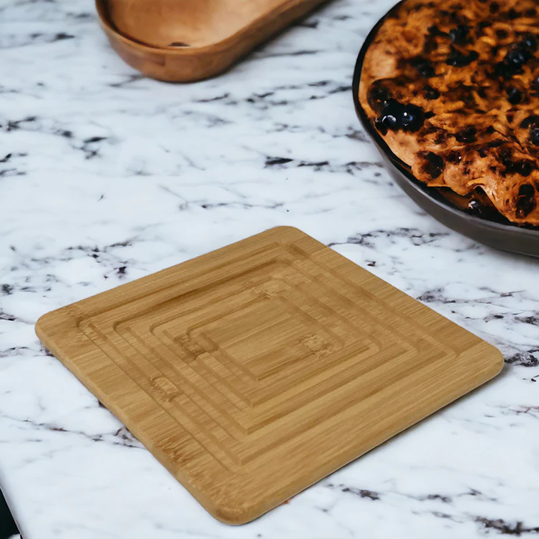High Quality Square Wooden trivet 19 cm - Lunaz Shop