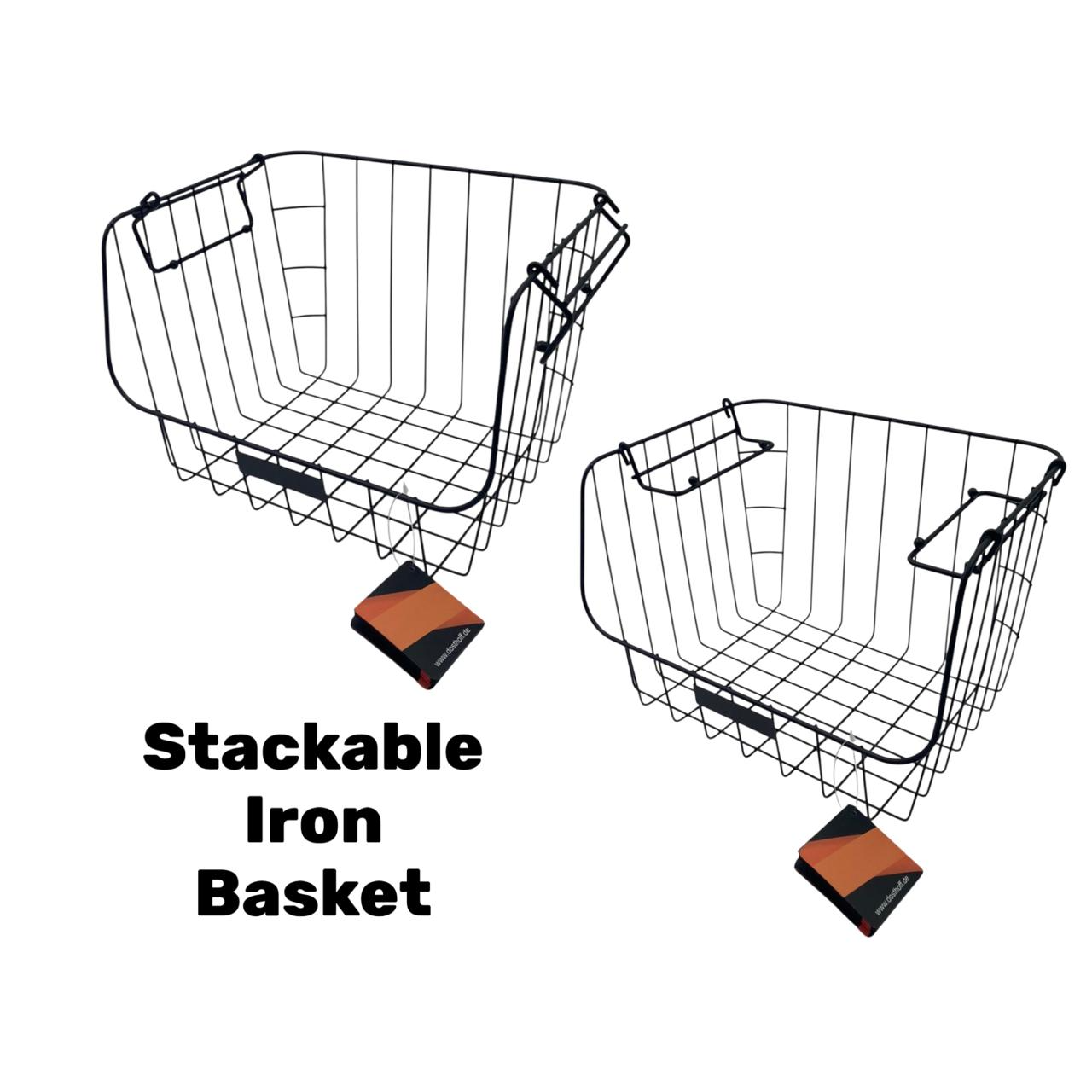 Dosthoff Stackable Iron Basket with 2 Flipping Handles