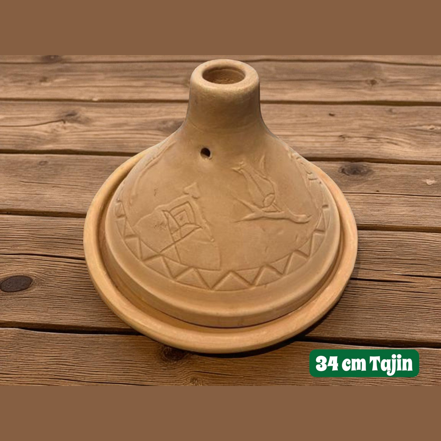 Natural Terracotta Tajin 34 cm