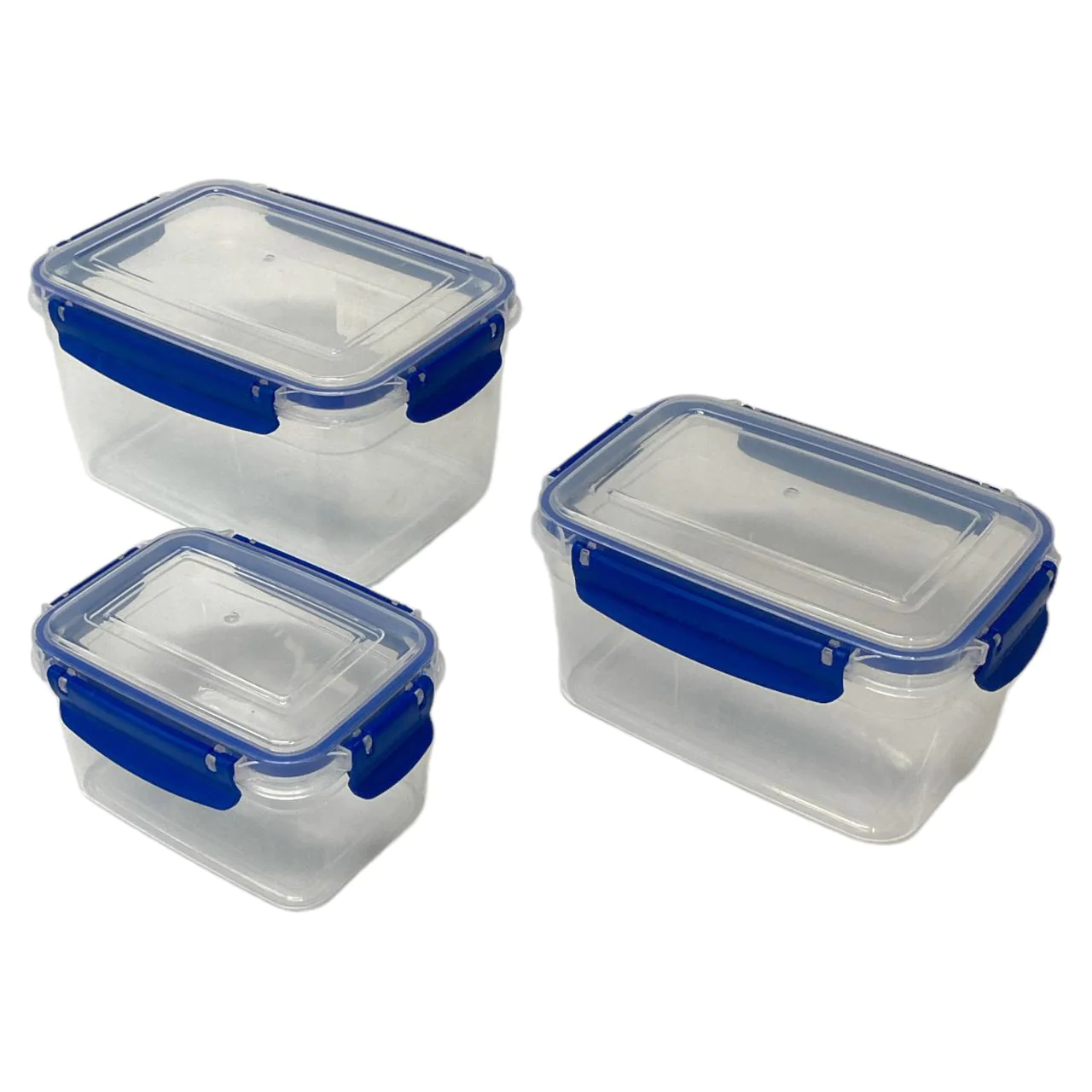 Large 4 Locks Rectangular Food Storage Set of 3 - Lunaz Shop
