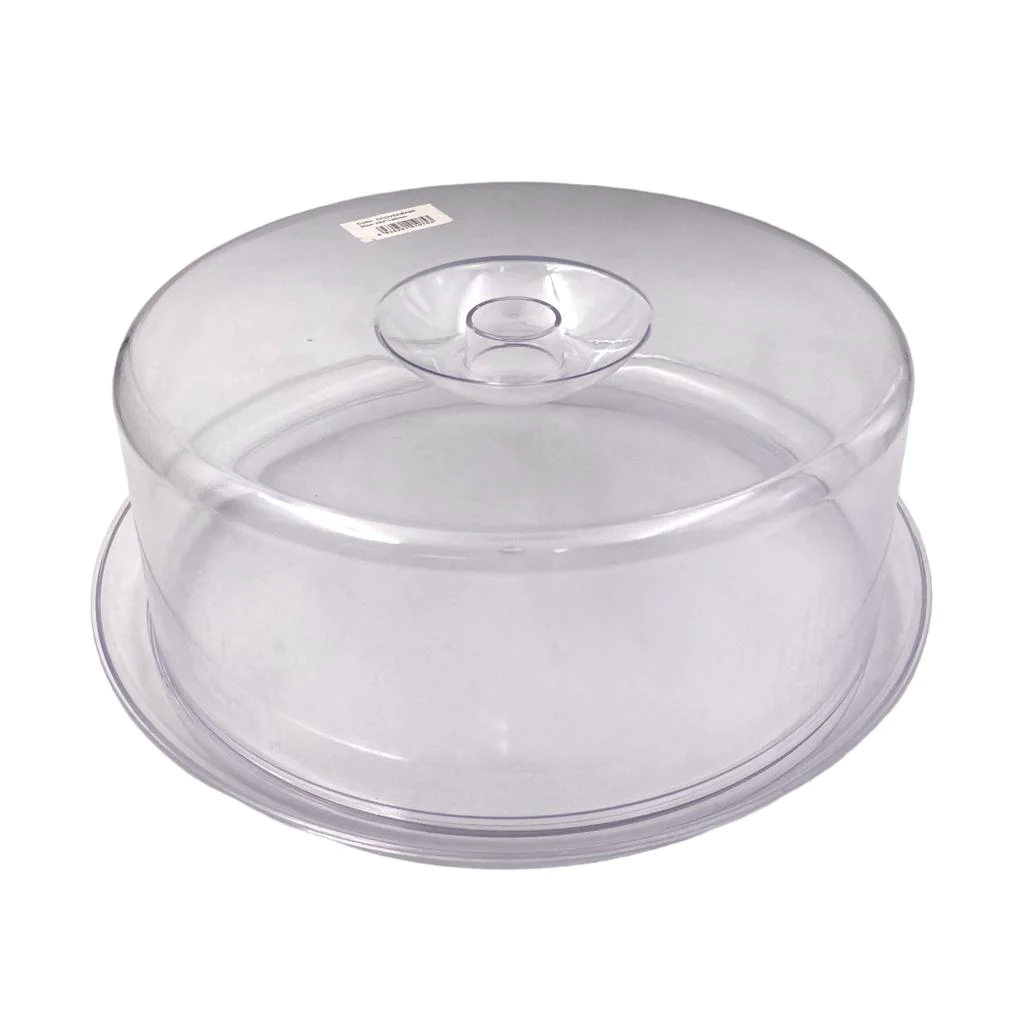 Large Polycarbonate Cake Holder with Cover 32 cm x 13 - Lunaz Shop