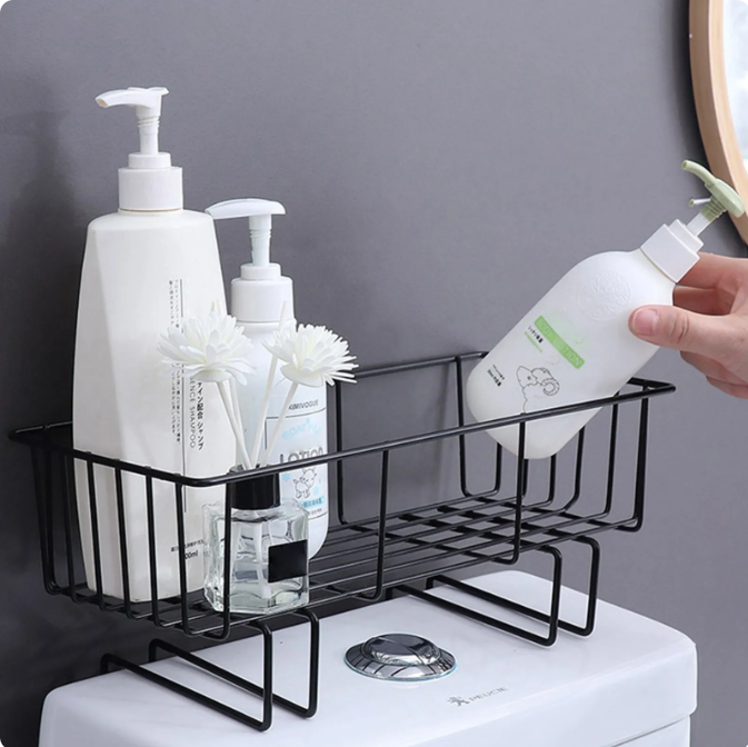 Large Wide Organizing Basket Over Toilet Seat - Lunaz Shop