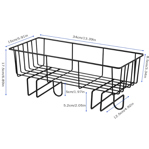 Large Wide Organizing Basket Over Toilet Seat - Lunaz Shop