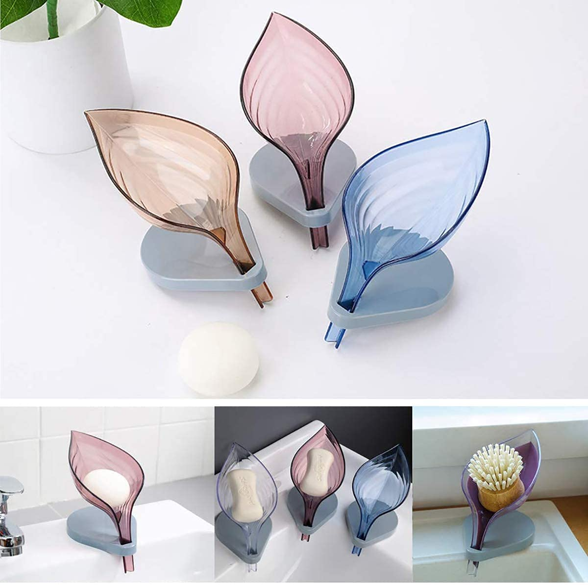 Leaf Shape Soap Holder with Drainer-Lunaz Shop