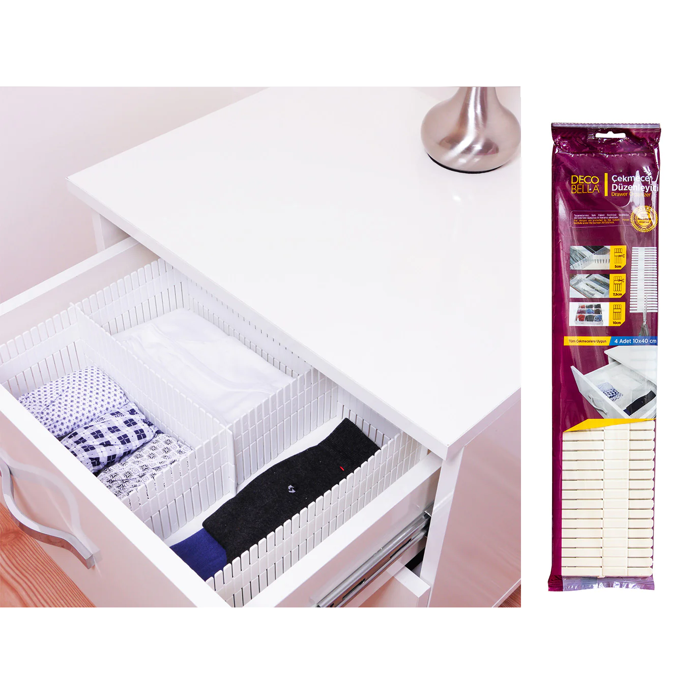 Magic Drawer Organizer 40 x 10 cm X4 pieces - Lunaz Shop