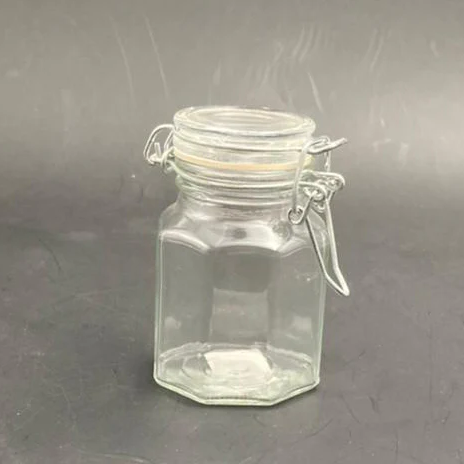 small airtight crystal jar