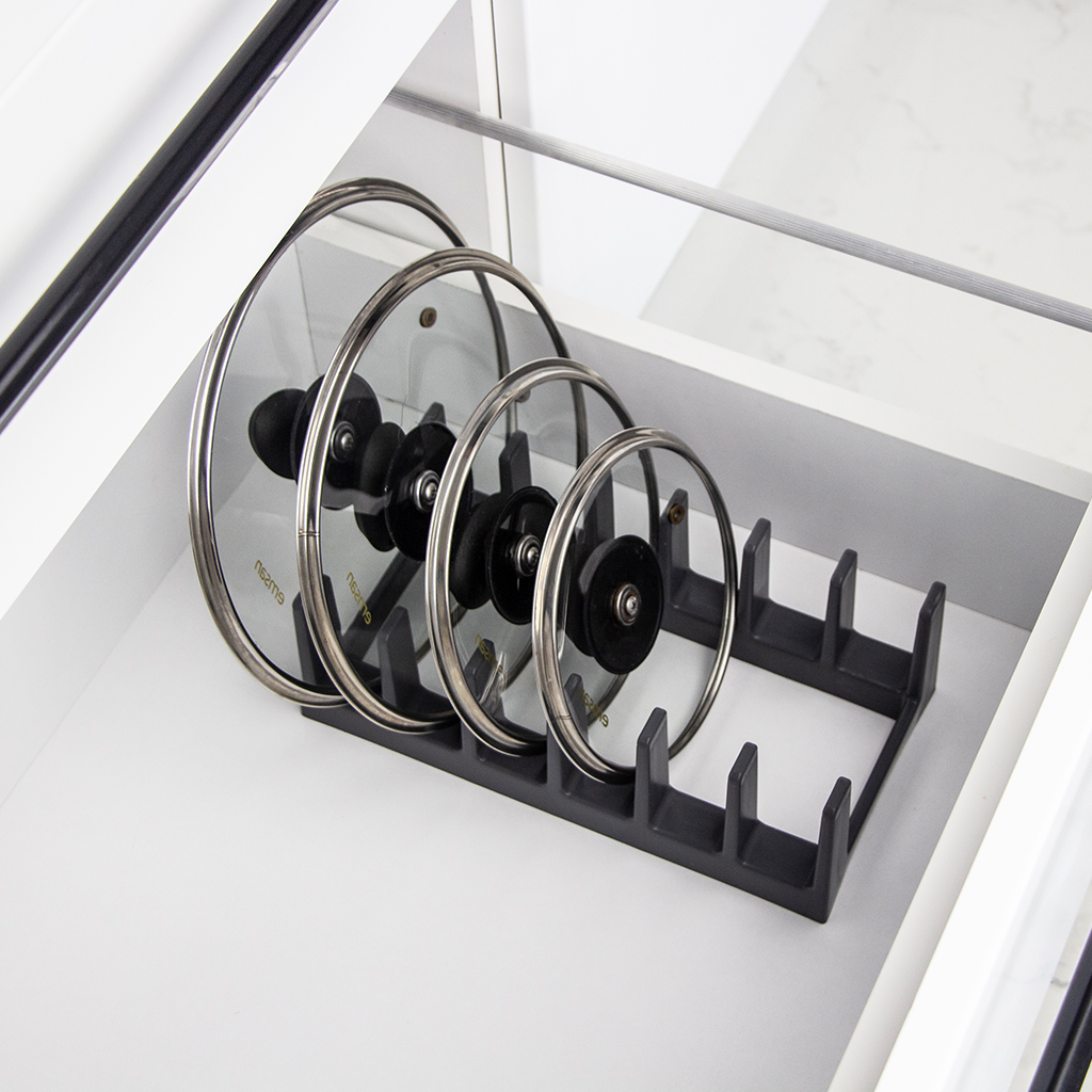 Plastic Pot Lid Organizer 6 Cells - Lunaz Shop