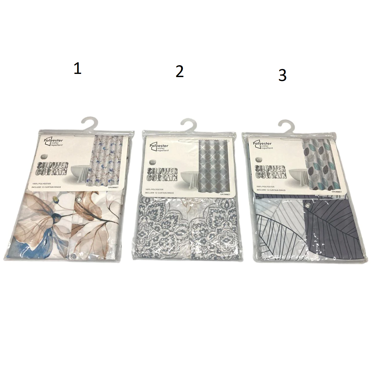 Polyester Water Repellent Shower Curtain 180x180 - Lunaz Shop