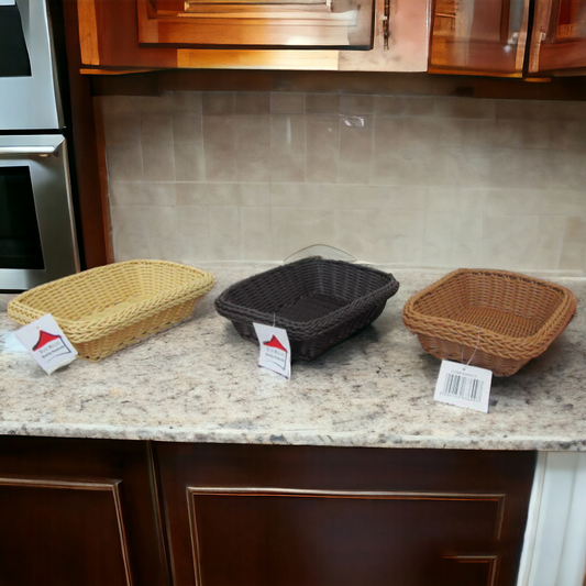 Rattan Rectangular Bread Basket 24 cm - Lunaz Shop