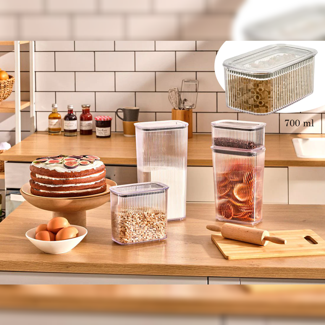 Roma Square Food Box 700 ml - Lunaz Shop