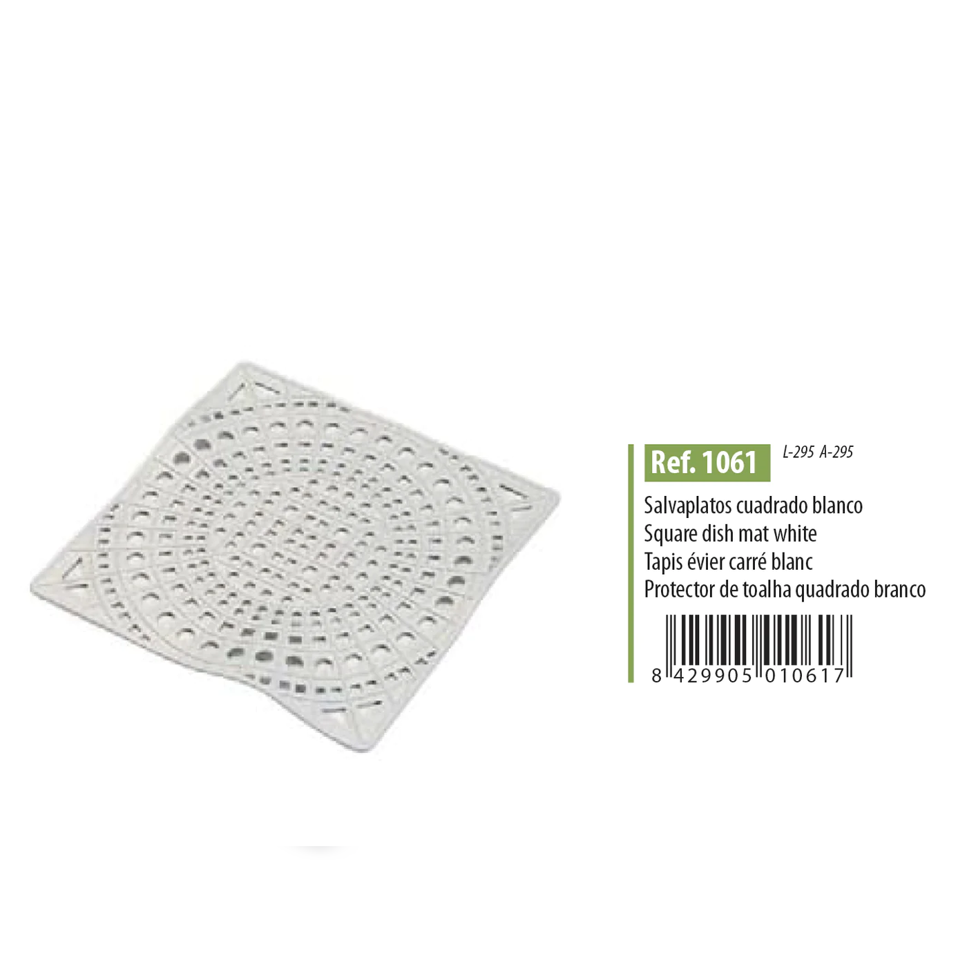 SQUARE DISH MAT WHITE colored - Lunaz Shop