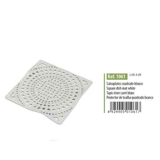 SQUARE DISH MAT WHITE colored - Lunaz Shop