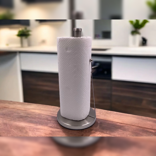 SS Kitchen Paper Towel Holder with Clamp - Lunaz Shop