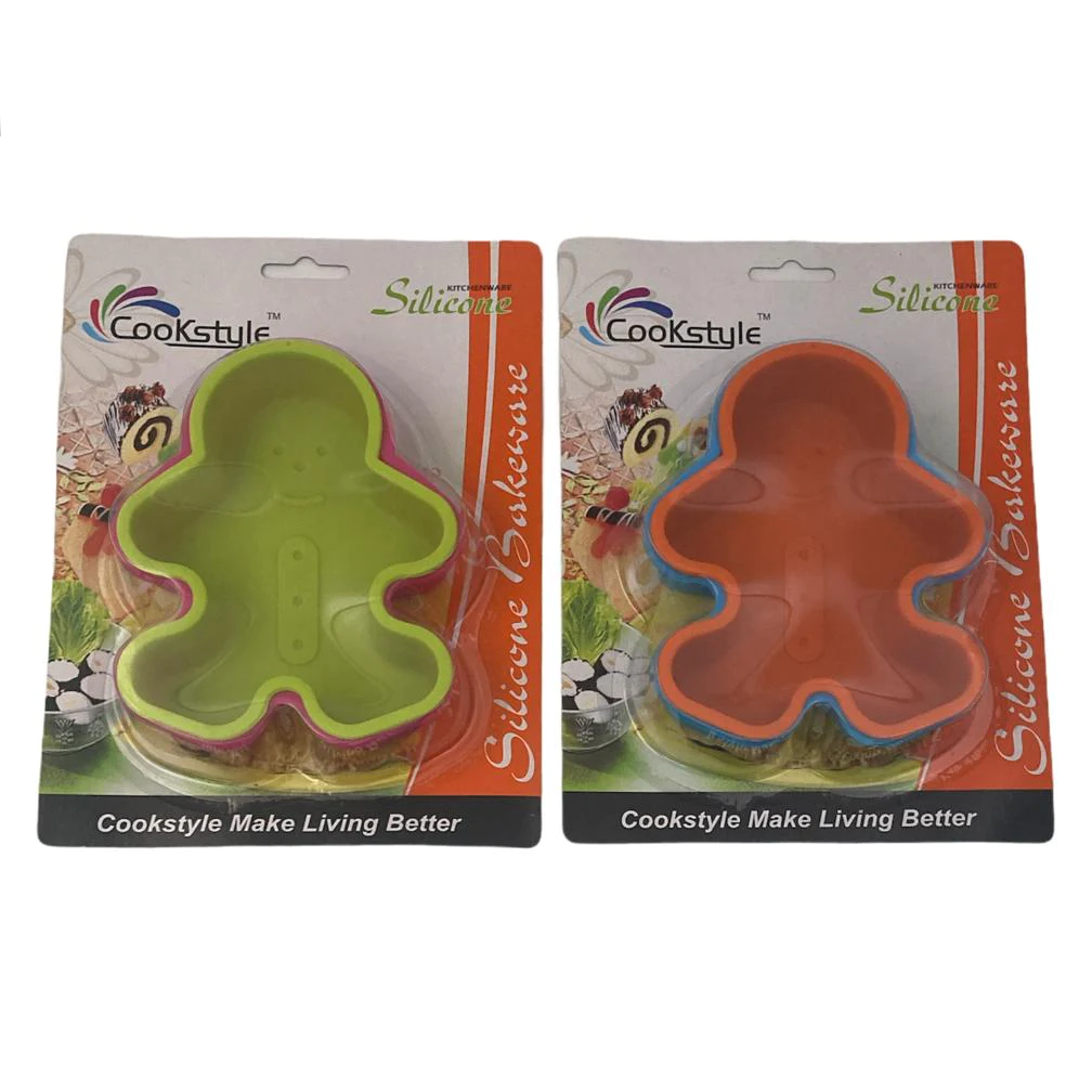 Silicone Set of 2 Mold Shape Gingerbread Man - Lunaz Shop