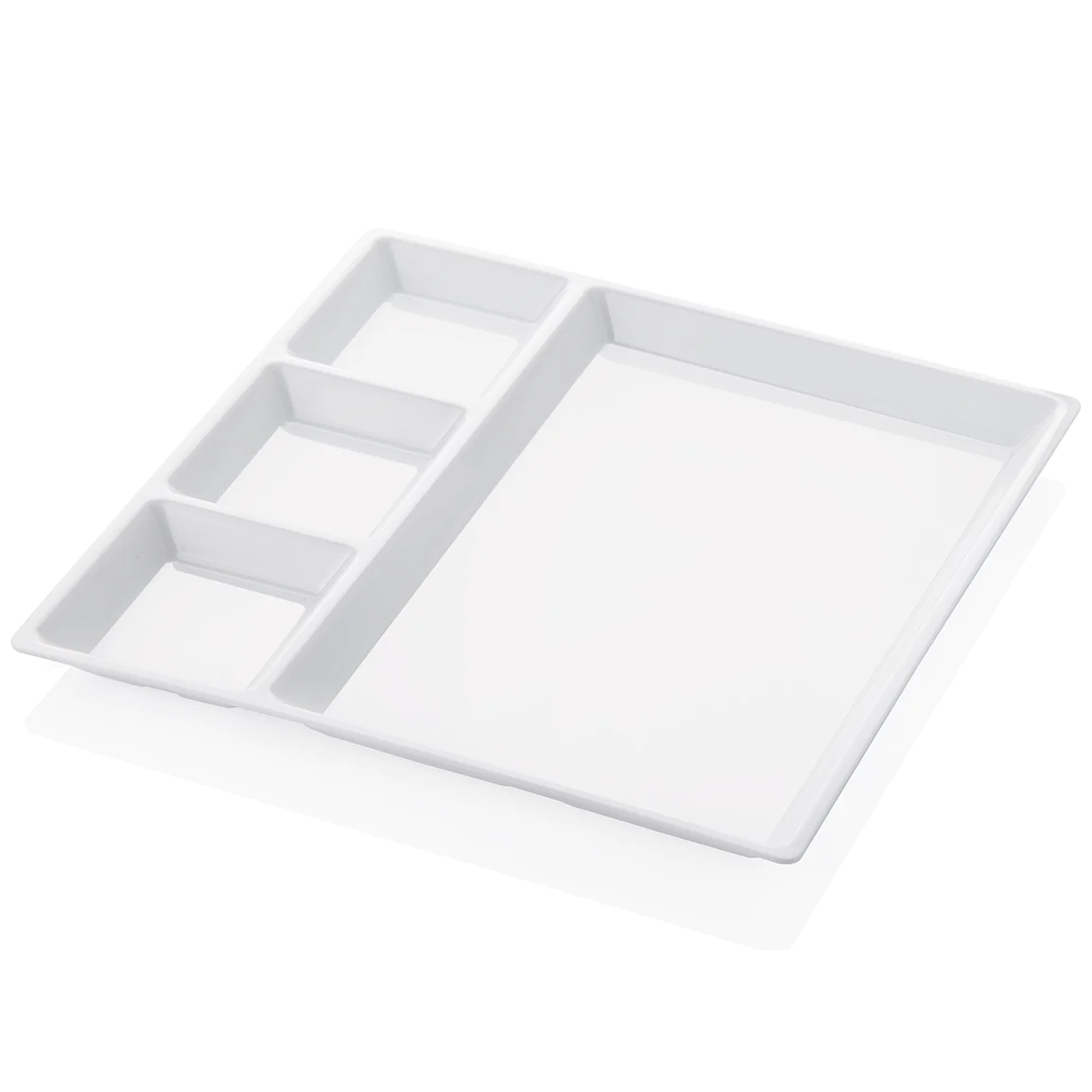 Squared Melamine Service Plate with 4 compartments 29 cm - Lunaz Shop