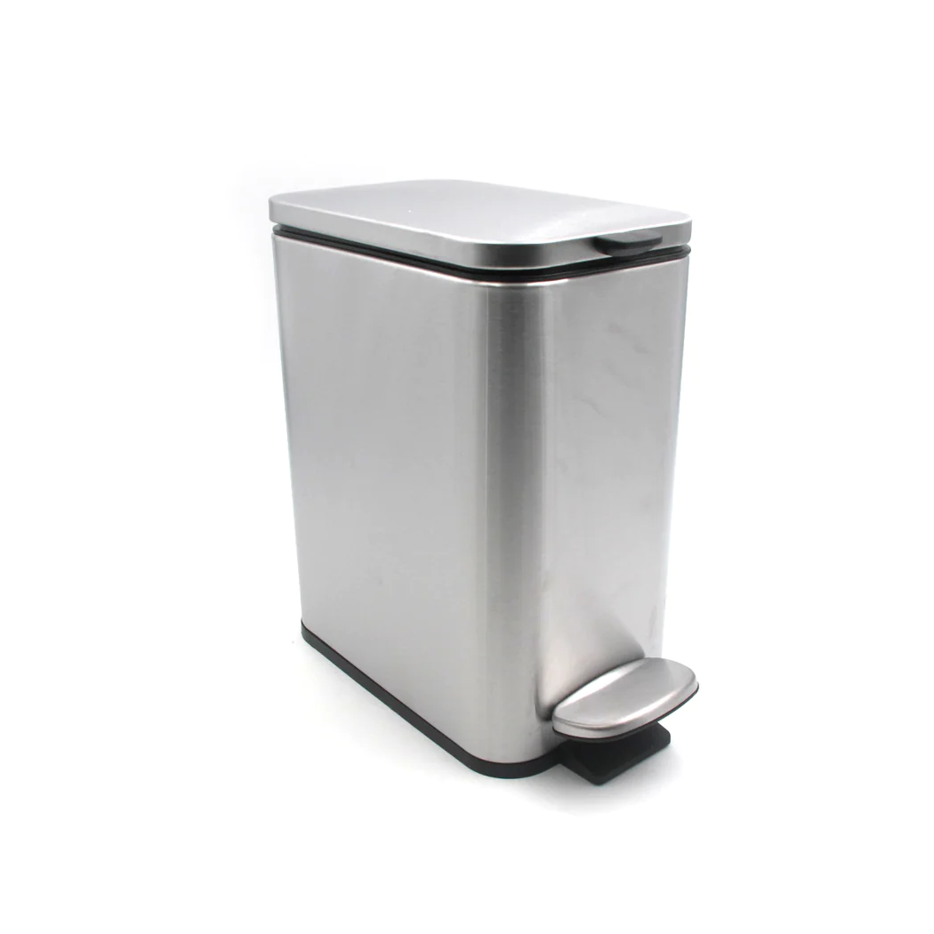 Stainless Steel Soft Close Rectangular Trash Can 5 lt - Lunaz Shop