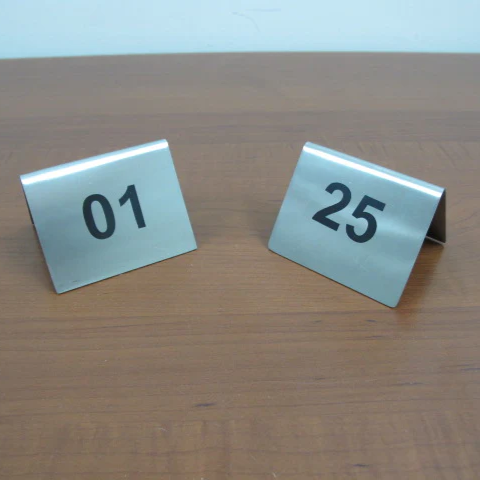Stainless steel table numbers from 1 to 25 - Lunaz Shop