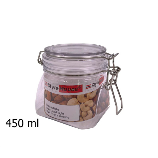 Unbreakable Airtight Seal PET Jar 450 ml - Lunaz Shop
