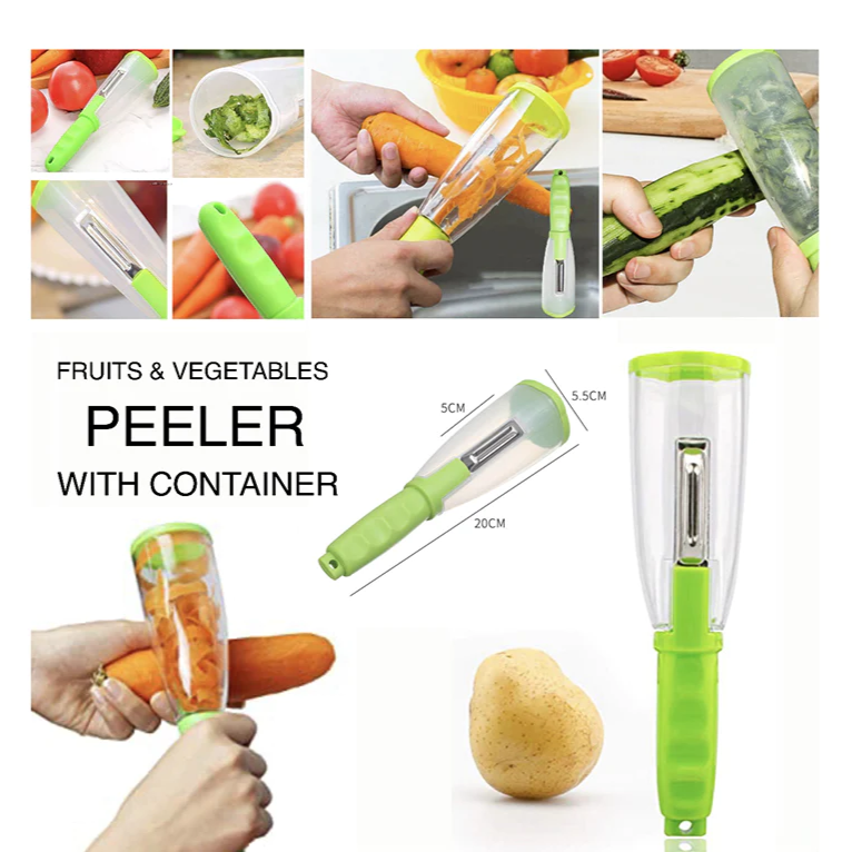 Vegetable and Fruit Peeler with Storage Box V type - Lunaz Shop