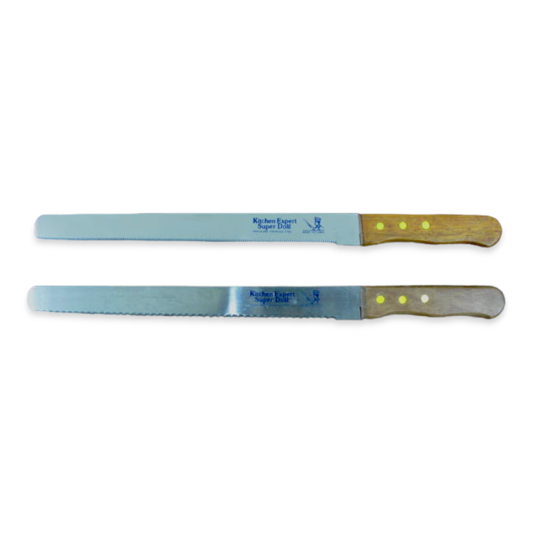 Bread Knife With Wooden Handle - Lunaz Shop