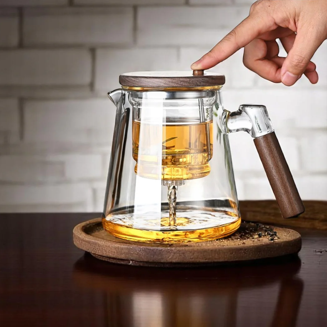 Luxury Borosilicate Glass Tea Kettle with Kinetic Infuser