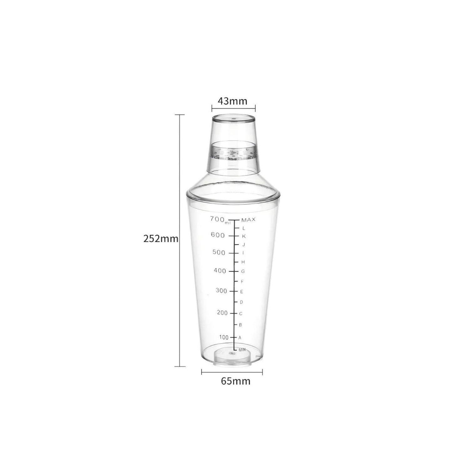Boston Polycarbonate Shaker 700 ml