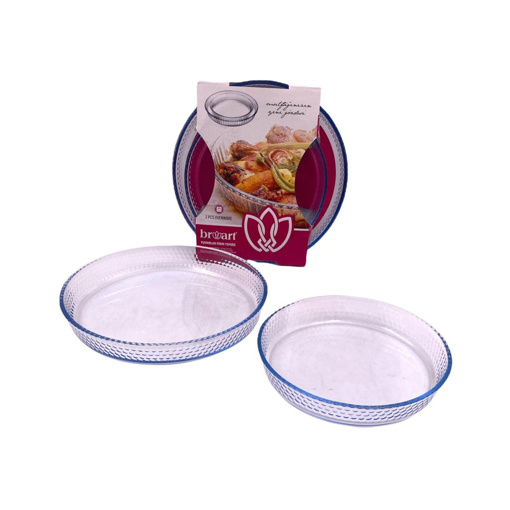 Dotted Round Oven Tray Set of 2