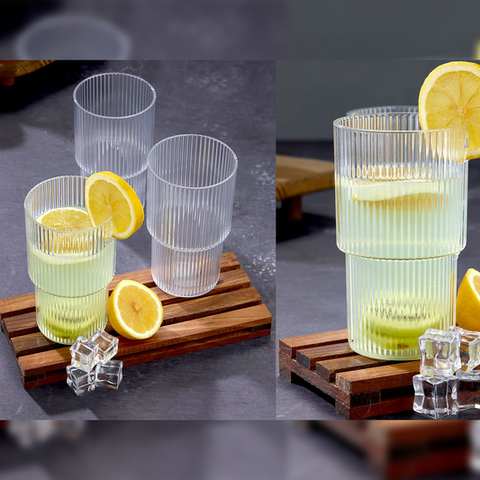 Set of 3 Large Plastic Cups "Origami"