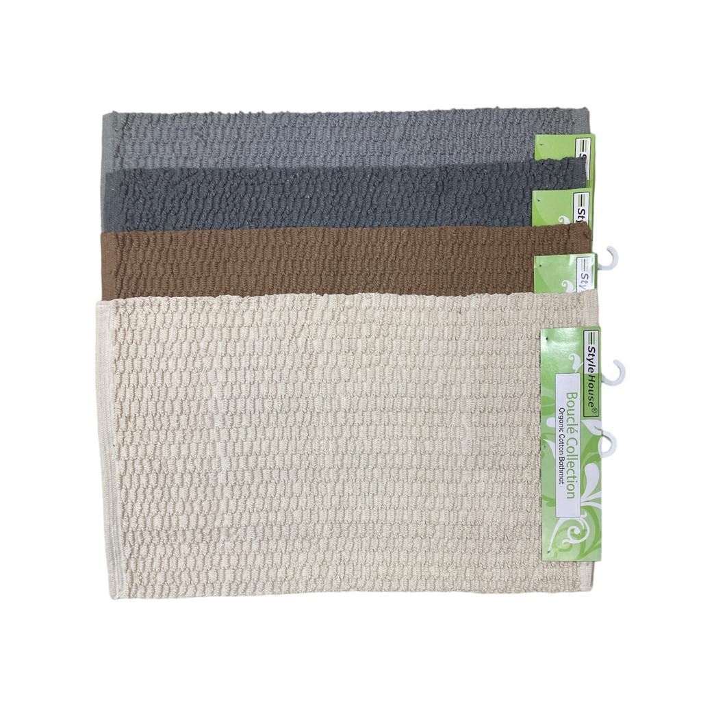 Boucle 100% Cotton Bathmat 80x50 cm - Lunaz Shop