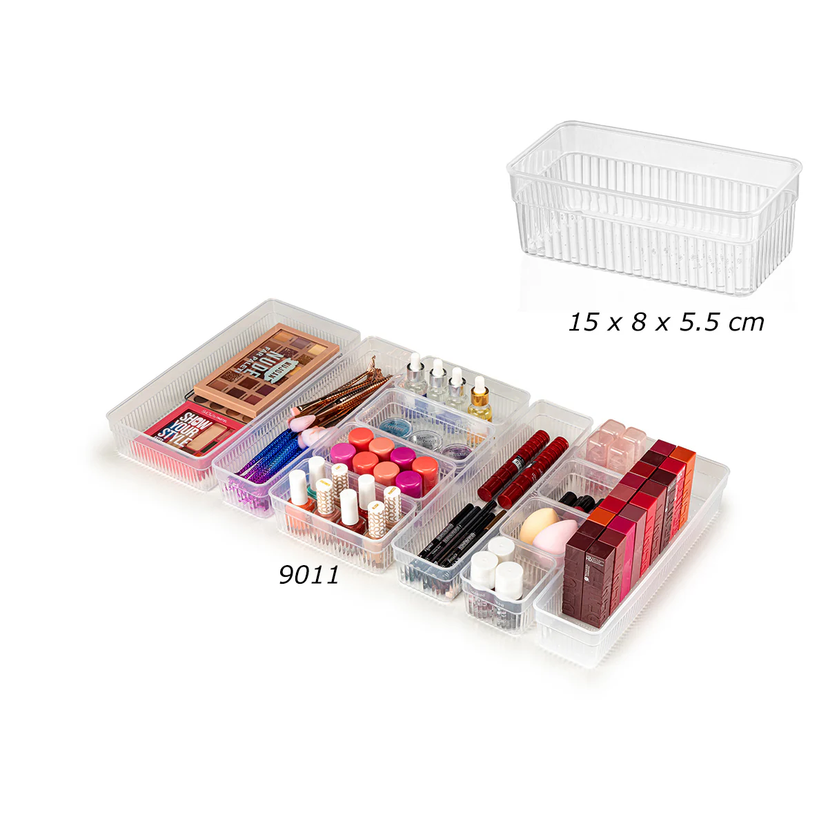 Small Transparent Drawer Organizer 15x8 cm