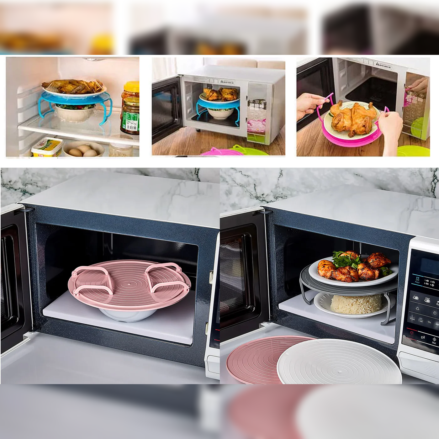 Plastic Foldable Shelf for Microwave & Refrigerator