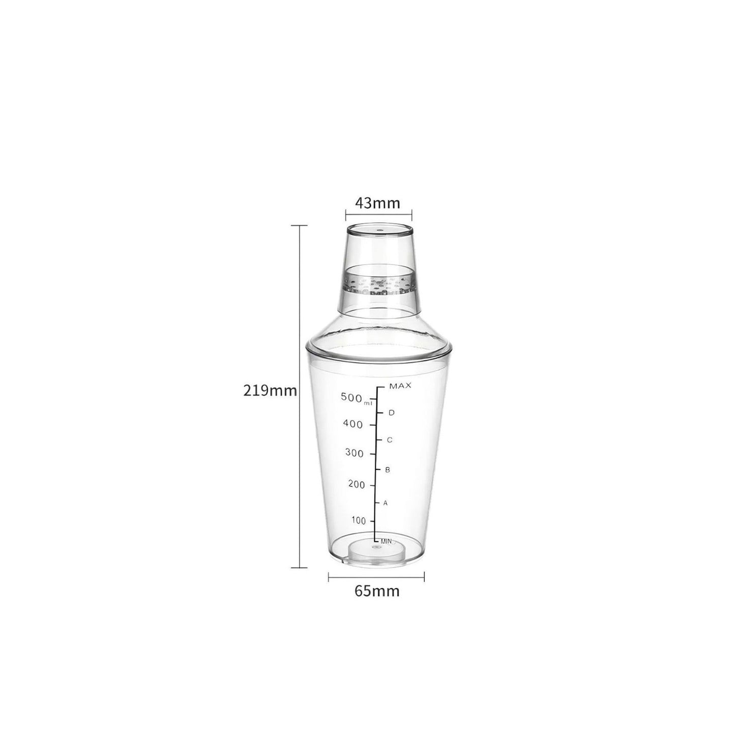 Boston Polycarbonate Shaker 530 ml