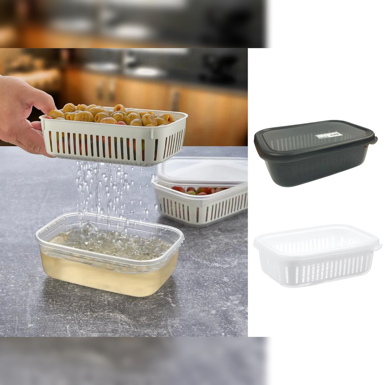 Nare Storage Box Small 1.2 L with Strainer