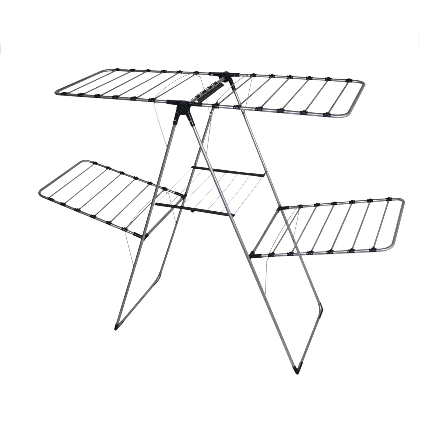 Two Tiers Silver Color Metallic Clothes Dryer