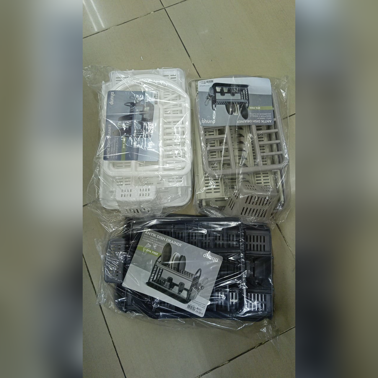 Two-Step Plastic Dish Drainer