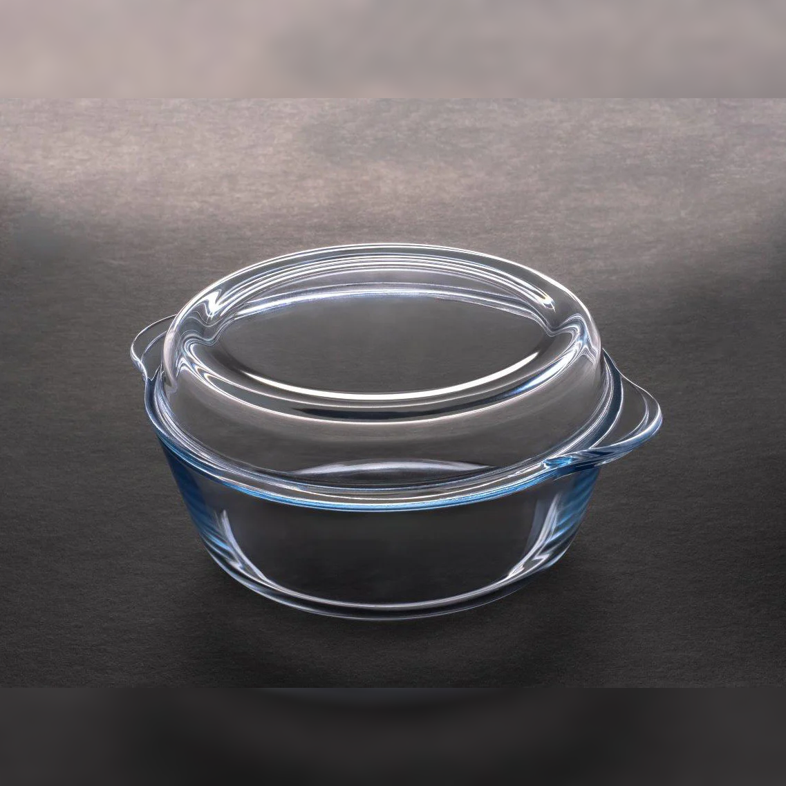 Oven Safe Borosilicate Glass Casserole with Lid 24.7 cm