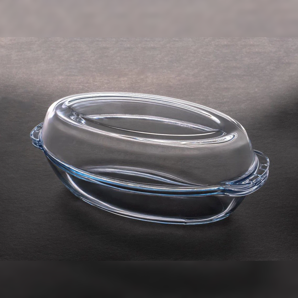 Oven Safe Borosilicate Glass Casserole with Lid 24.7 cm