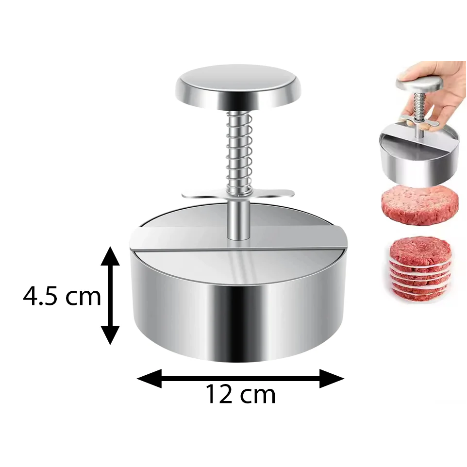 Stainless Steel Hamburger Patty Maker 12 cm