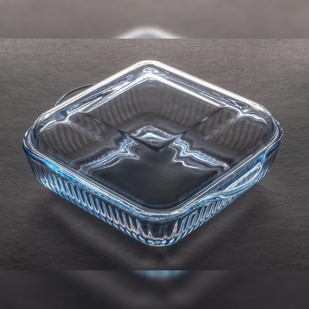Squared Oven Tray Line Design with cover 24 cm